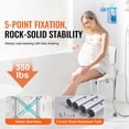 thumbnail image 2 of KFFKFF Bath Stool, Shower Bench with Backrest, Height Modifiable Bathing Seat, Interior Shower and Bathtub Chair, Slip-resistant Bathroom Stool for Seniors, Disabled, Handicapped, 2 of 9