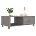 thumbnail image 2 of vidaXL Coffee Table HAMAR Light Grey 100x55x35 cm Solid Wood Pine, 2 of 5