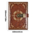 thumbnail image 3 of EGNMCR Carnet, Carnet de Notes Vintage Carnet B6 Carnet avec Mot de Passe Protégé Carnet Verrouillable Carnet de Notes Papeterie pour Étudiants Format B6 Carnet Style Password Diary Verrouillable N Password Diary, 3 of 7
