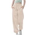 thumbnail image 1 of Plebaso Pantalon de Survêtement à Bas Resserré pour Garçons et Filles, Cordon de Serrage, Taille Haute, Pantalon Jogger, Pantalon de Course Athlétique, 1 of 6