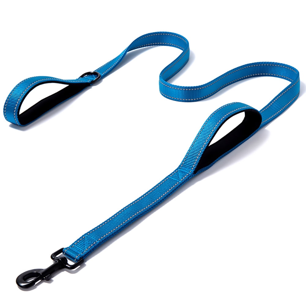 Padded Double Handle Dog Leash Heavy Duty 5ft 6ft Long Reflective Training Leash  for Medium to Large Dogs (25 ~ 120lbs)