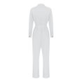 thumbnail image 4 of Yuyuzo Jumpsuits for Women Long Sleeve Button up Tops Straight Leg Pants with Belt Loose Casual Solid Color Rompers, 4 of 6