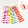 thumbnail image 4 of 24 Pack Macaroon Solid Colorful Press Manicure Press on Nails on Nails Artificial DIY Durable French Graceful Colorfast Acrylic Nail for Manicure Salons 9, 4 of 8