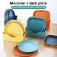 thumbnail image 2 of 8Pcs Lightweight Plastic Plates Unbreakable Reusable Dinner Plates Dishwasher Safe Colorful Plates for Kitchen Everyday Camping Plates, 2 of 8
