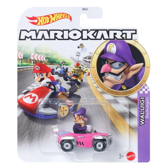 Mini véhicule Waluigi Hot Wheels à l’échelle 1:64 inspirés de Mario Kart