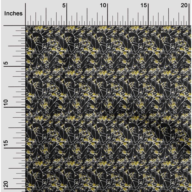 oneOone Cotton Cambric Fabric Floral Texture Decor Fabric Printed BTY 56 Inch Wide