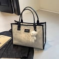 thumbnail image 4 of Ladies' canvas bag, tote bag, tote bag, commuting bag, single shoulder bag, 4 of 8