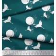 thumbnail image 3 of Soimoi Rayon Fabric Bamboo Tree,Moon & Stork Bird Print Fabric by The Yard 42 Inch Wide, 3 of 3