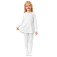 thumbnail image 3 of WENXIAOO Ensemble de Pyjama pour Tout-Petit 2 Pcs Robe à Manches Longues avec Pantalon Tenues de Pyjama en Soie Pyjamas 3-4 Ans, 3 of 9