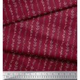 thumbnail image 3 of Soimoi Red polyester Crepe Fabric Buds & Leaves Print Fabric by the Yard 42 Inch Wide, 3 of 3