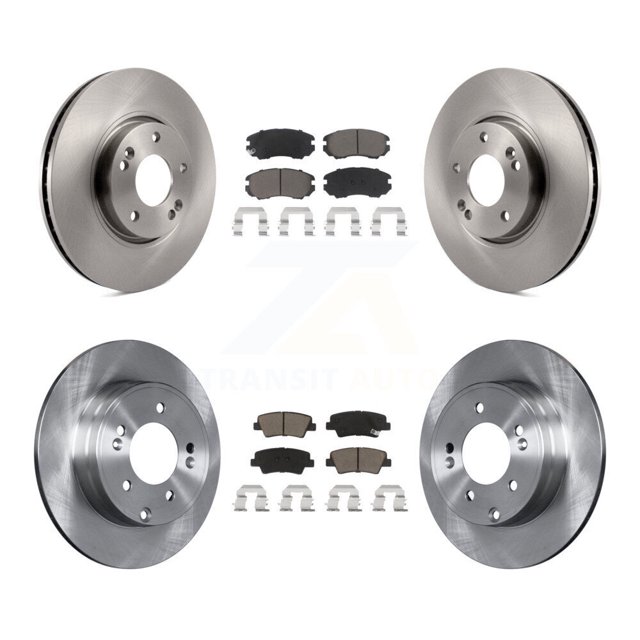 CMX Front Rear Disc Brake Rotors and Ceramic Pads Kit for Car Hyundai Sonata 3.3L K8C-101485