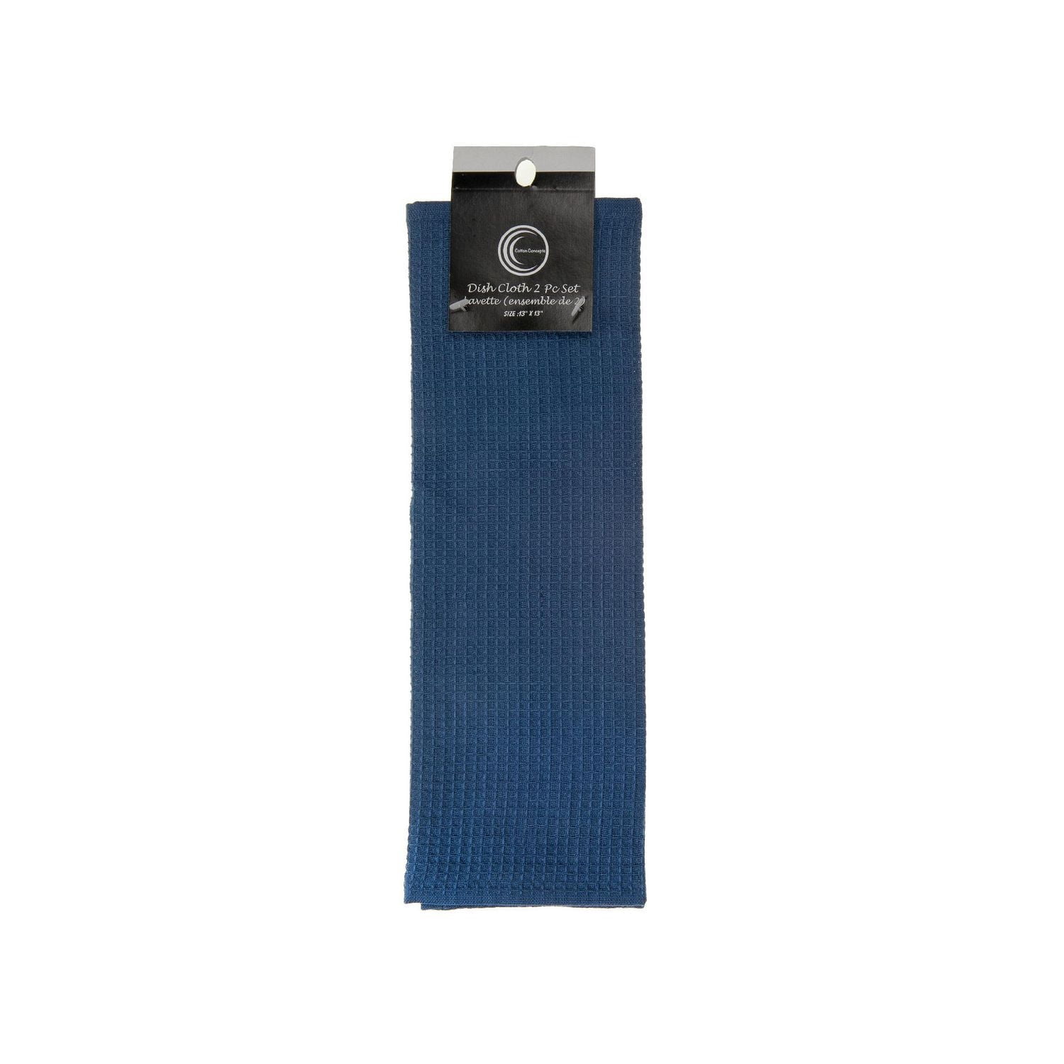 Waffle Tissu Plat (Jeu De 2 Pièces) (Bleu) - Set of 6