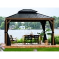 thumbnail image 1 of Yosemite Gazebo Structure en aluminium finition bois 10 x 12, 1 of 9