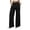 Black, variant on Pisexur Women's Business Straight Leg Dress Pants Elastic Waist Zipper Closure Work Trousers with Pockets Black,S