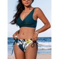 thumbnail image 3 of Women's Bikini Swimsuit Front Cross Lace Up Two Piece Bathing Suit, 3 of 6