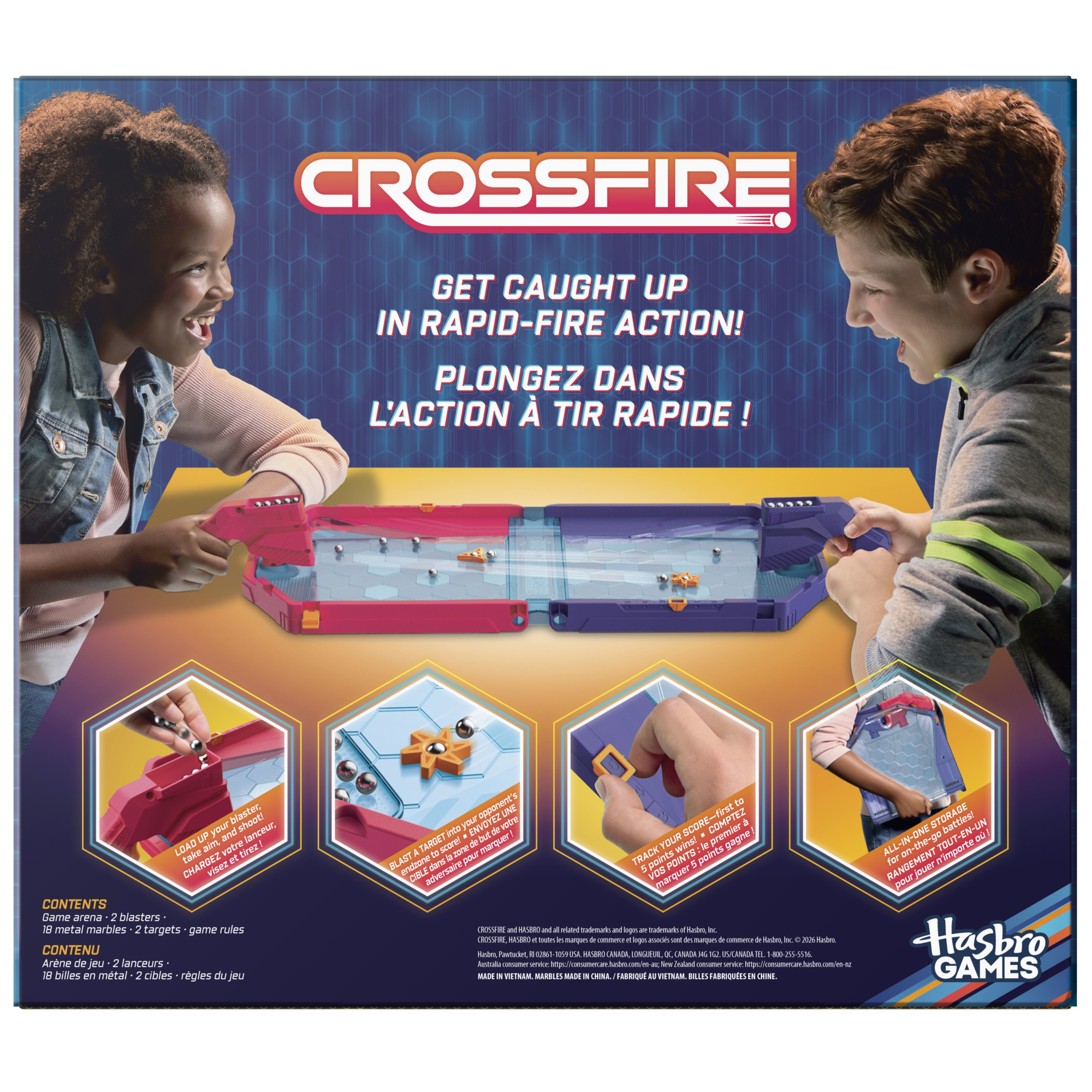 Crossfire, jeu d'action d'intérieur pour enfants, jeu de plateau familial pour 2 joueurs, dès 7 ans