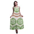 thumbnail image 1 of Bimba Robe Longue Maxi de Soirée pour Femmes en Rayonne Teinture sur Nœuds Imprimée, Dos Nu, à Bretelles Spaghetti - Grande, 1 of 5