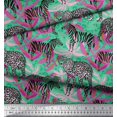 thumbnail image 2 of Soimoi Green Cotton Duck Fabric Leopard Skin,Leopard & Wild Animal Decor Fabric Printed BTY 42 Inch Wide, 2 of 4