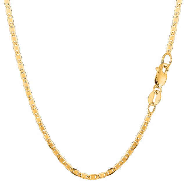 10k Yellow Gold Mariner Link Chain Bracelet, 2.3mm, 7"