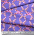 thumbnail image 2 of Soimoi polyester Crepe Fabric Dot,Leaves & Floral Decor Fabric Printed Yard 42 Inch Wide, 2 of 3