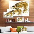 thumbnail image 2 of Design Art Lioness And Cub Illustration Canvas Print, 2 of 3