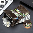thumbnail image 3 of BULLCAPTAIN Men's RFID Blocking Bifold Wallet Genuine Leather Card Holder 15 Card Slots, 3 of 5