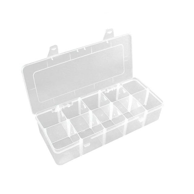 Estbridge Snack Boxes for Kids-10 Compartments Snack Containers for Toddlers Clear Adjustable Divided Snack Box bento Box Accessories for School Work and Travel