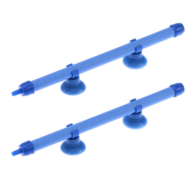 2 Pcs Tube de Diffusion de Bulles pour Aquarium en Pierre d'Air Bleu