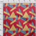 thumbnail image 2 of oneOone Silk Tabby Fabric Rectangle & Triangle Geometric Print Fabric By The Yard 42 Inch Wide, 2 of 4
