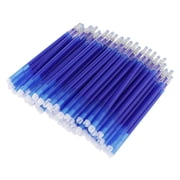 Rongfmy 100 Pieces Heat Erasable Refill Pens Disappearing Pen for Fabric Mark Blue