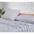 thumbnail image 3 of RUVANTI 100% Cotton Queen Sheets, Percale Queen Sheet Set, Chevron, 3 of 8