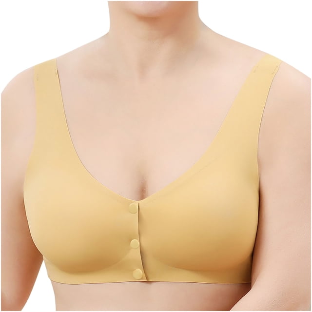 Timegard Front Closure Bras for Women No Underwire Full Support Comfort Smoothing Everyday Bralette