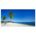 thumbnail image 2 of Palms Courbées vers Belle Plage de Vacances - Uvre d'Art Moderne sur Toile, 2 of 3