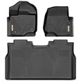 thumbnail image 1 of YITAMOTOR Floor Mats Compatible with F150, Custom Fit Floor Liners for 2015-2023 Ford F-150 SuperCrew Cab, 1st &amp; 2nd Row All Weather Protection, Black, 1 of 8