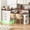 Creamy White, variant on HORIZON Kitchen Island With Casters, Extendable Dining Table With Led Lighting, Kitchen Table With Power Strips, Buffet Table, Or Bar Table For The Kitchen And Dining Room,Creamy White
