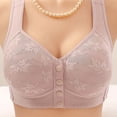 thumbnail image 3 of 3 Pack Front Closure Bras for Women Front Button Closure Bra Full Coverage Bra Senior Front-Closing Wirefree Bra, 3 of 7