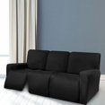 thumbnail image 3 of Housses Extensibles pour Fauteuil Inclinable Lavables, Douces, pour Coussins, Canapé, Animaux de Compagnie, Noir, 3 of 8
