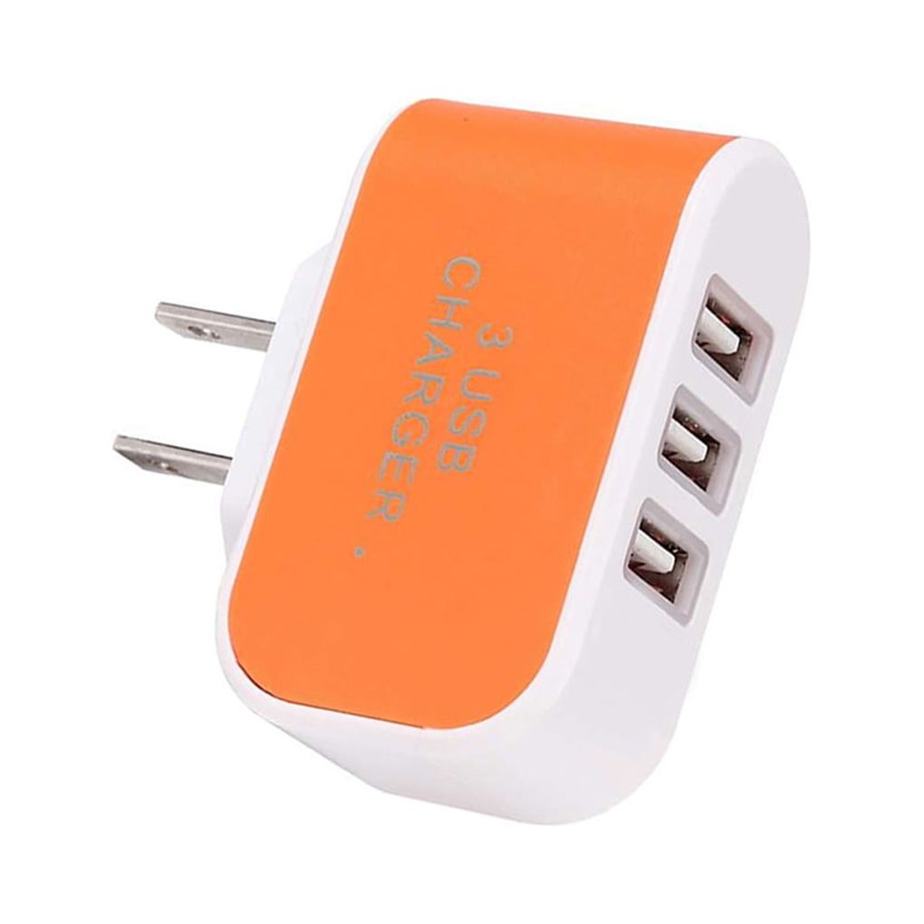 Universal Candy Color 3 USB charger adapter Multi-Port Wall Charger US Plug Wall Adapter Cube Block AC 110-220V 5V