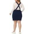 thumbnail image 3 of GRACE & GRANDEUR Robe à Bretelles Décontractée en Denim pour Femme Grande Taille à Bretelles Ajustables 3X Bleu Foncé, 3 of 6
