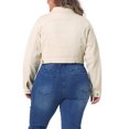 thumbnail image 3 of GRACE & GRANDEUR Juniors Grande Taille Vestes en Jean à Boutons Mode, 3 of 6