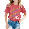 thumbnail image 1 of PMVFHDE T-Shirts Fille T-Shirt Décontracté Imprimé à Col Rond à Manches Courtes T-Shirt Chemise Décontractée Rouge Melon D\'eau, 3-4 Ans, 1 of 6