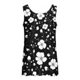 thumbnail image 4 of UPPADA Camisoles d'Été pour Femmes à Col Rond Coupe Ample T-Shirts Décontractés Mode Sans Manches Vêtements de Plage Ourlet Fluide Chandails à Enfiler Hauts Plage Boho Vêtements pour Femmes Liquidation Noir,m, 4 of 5