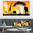 thumbnail image 1 of African Wildlife Panorama - African Canvas Art Print, 1 of 1