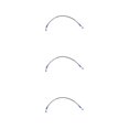 thumbnail image 4 of VONKY Motorcycle Brake Oil Hose Line Pipe Fitting Stainless Braided Steel Silver 60cm 3Set, 4 of 6