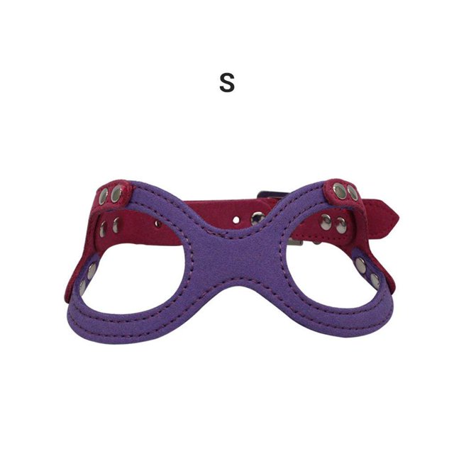 Harnais pour Chien en Suède Doux Petit Harnais pour Chiots Sangle de Poitrine Réglable