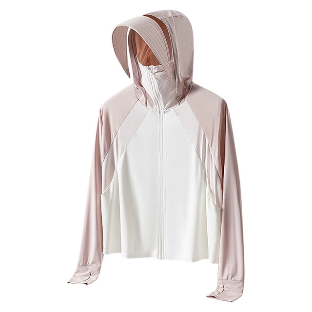Posijego Chandails à Capuche de Protection Solaire pour Hommes Veste Légère à Capuche Manches Longues Plein Air Pêche Randonnée Vestes