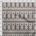 thumbnail image 3 of oneOone Silk Tabby Fabric Chevron & Swirl Ikat Print Fabric BTY 42 Inch Wide, 3 of 4
