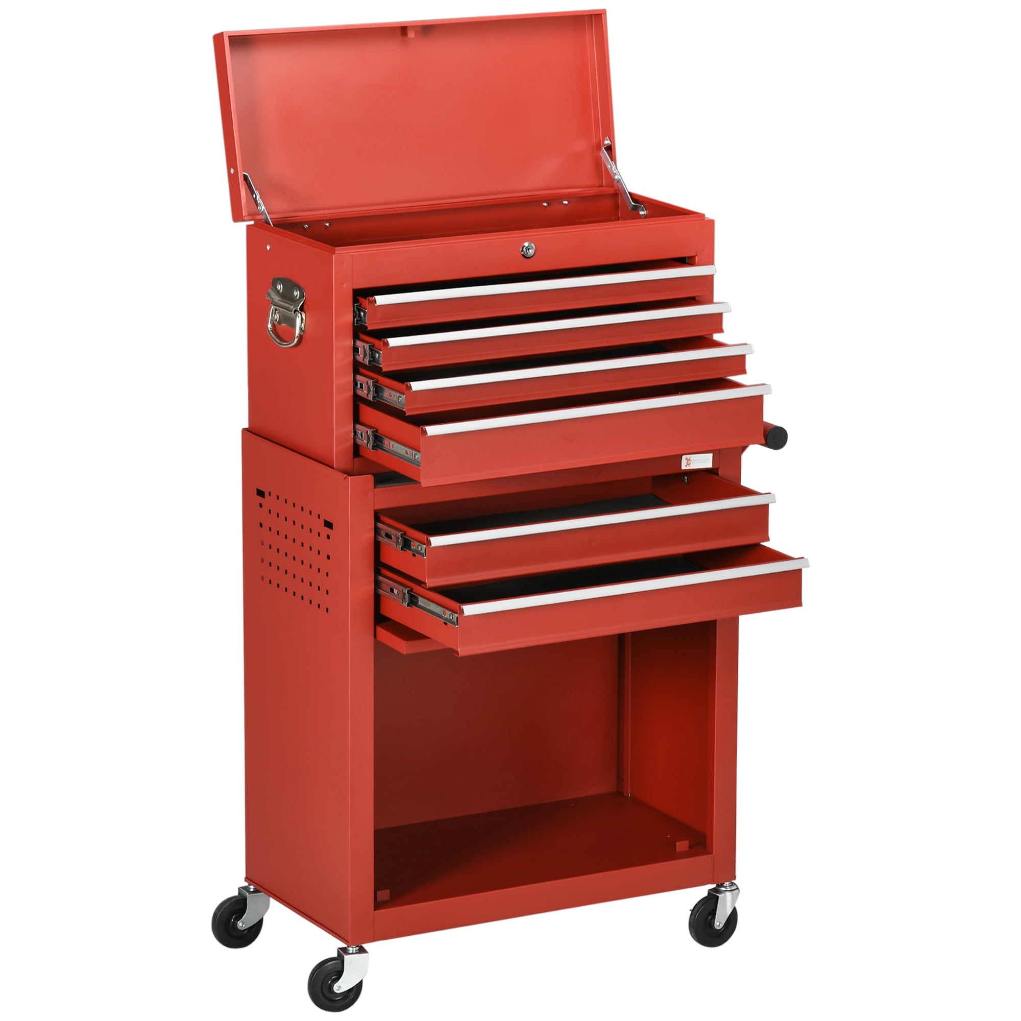 DURHAND 6-Drawer Tool Chest Set on Wheels Lockable Rolling Tool Box Cabinet