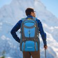 thumbnail image 3 of Hiking Backpack, Multi Functional Mountaineering Bag, Large Capacity Waterproof Pack, Lightweight Outdoor Gear for Travel, Load Reduction Design, 50 Liter Capacity, 2.16 Pound Weight, 3 of 8