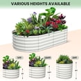thumbnail image 4 of EDTara Large Oval Raised Planter Beds, 2-Pack Metal Garden Boxes With Open-Ended Base for Growing Vegetables and Flowers, 4 of 9